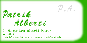 patrik alberti business card